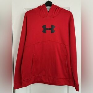 Under Armour Red Hoodie with Black Logo